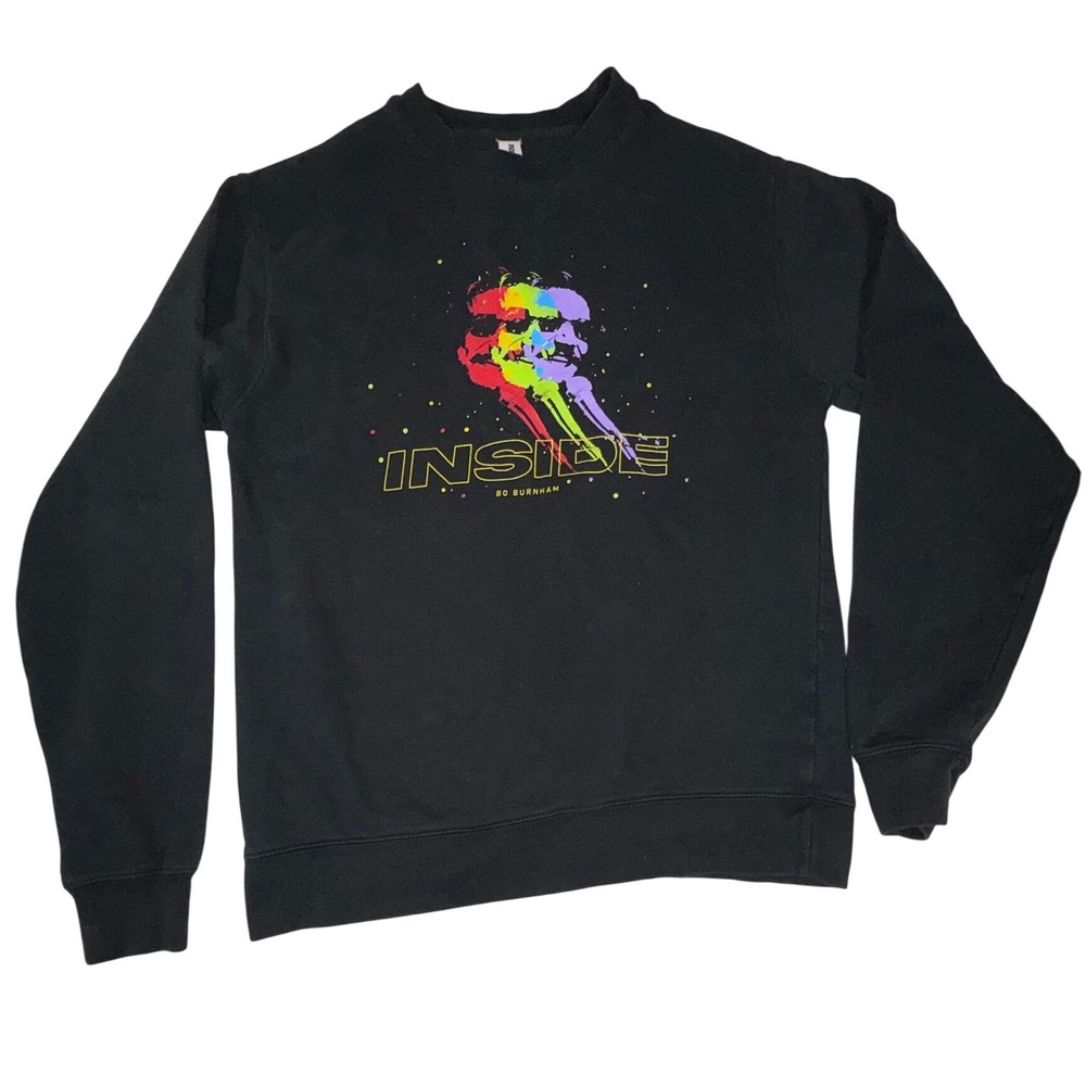 Bo Burnham Inside 2020-2021 Parody Tour Crewneck Sweatshirt Medium Black
